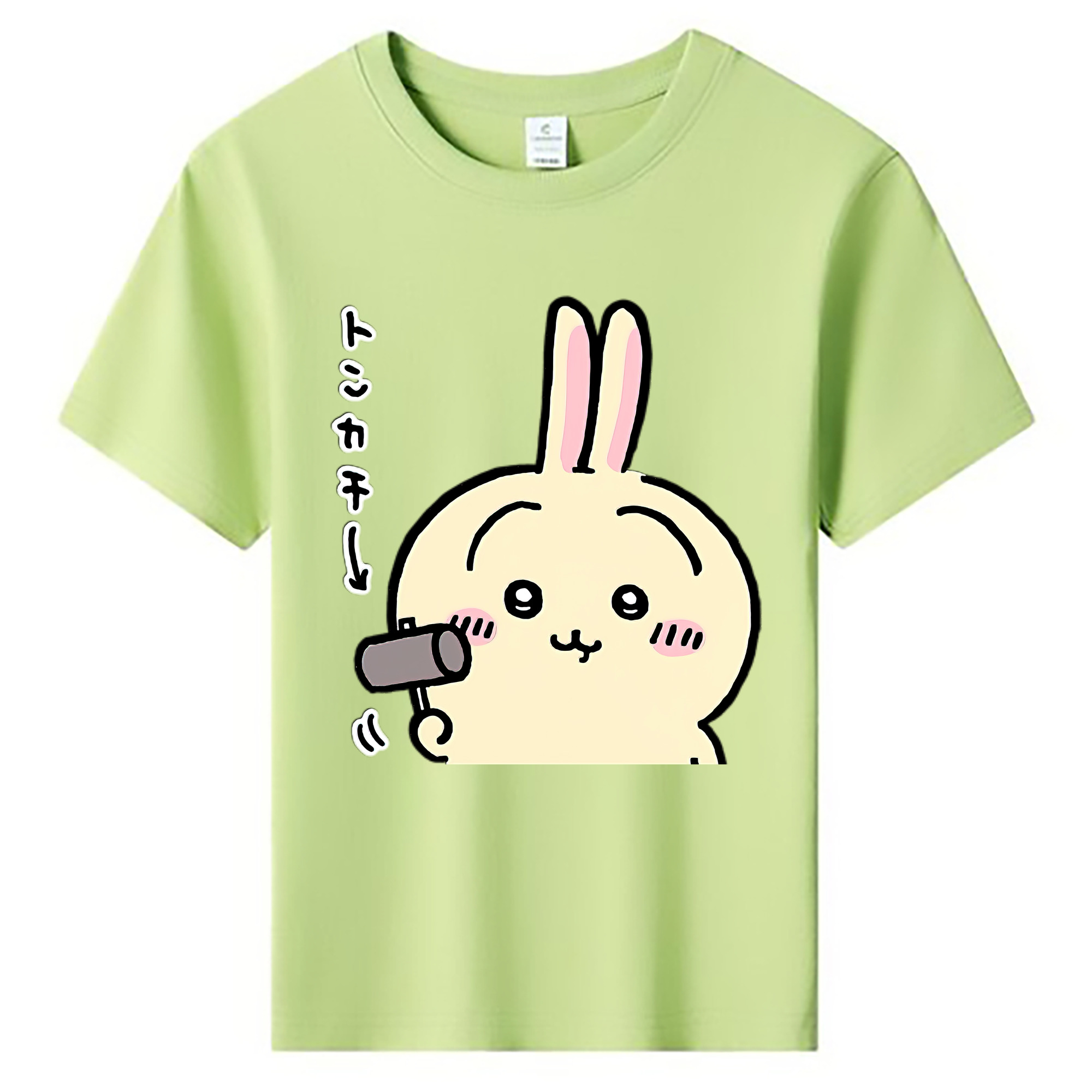（画像用） ちいかわ うさぎ Chii-kawa usagi 綿100％キッズTシャツ（フロントプリント）